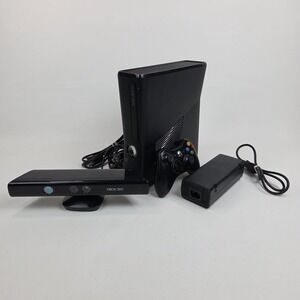 Xbox 360 S Model 1439 250GB w/ Kinect + Controller Tested Working Microsoft